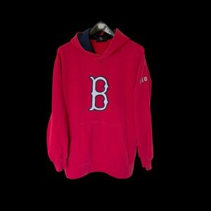 90's Nike Boston Red Sox Hoodie Center Swoosh XL Red MLB Pullover Sweatshirt